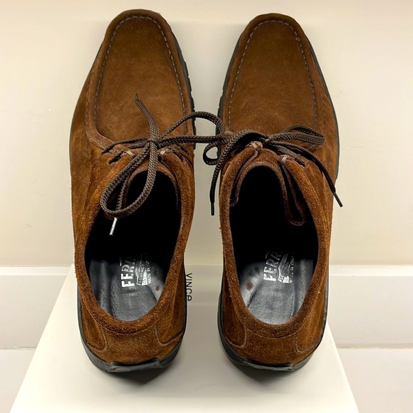 Ferragamo Mens Brown Suede Chukka Boot US 12D - Picture 8 of 10